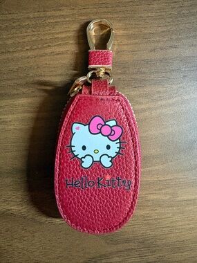 Hello Kitty Red Leather Key Holder with Gold Hardware - nwot